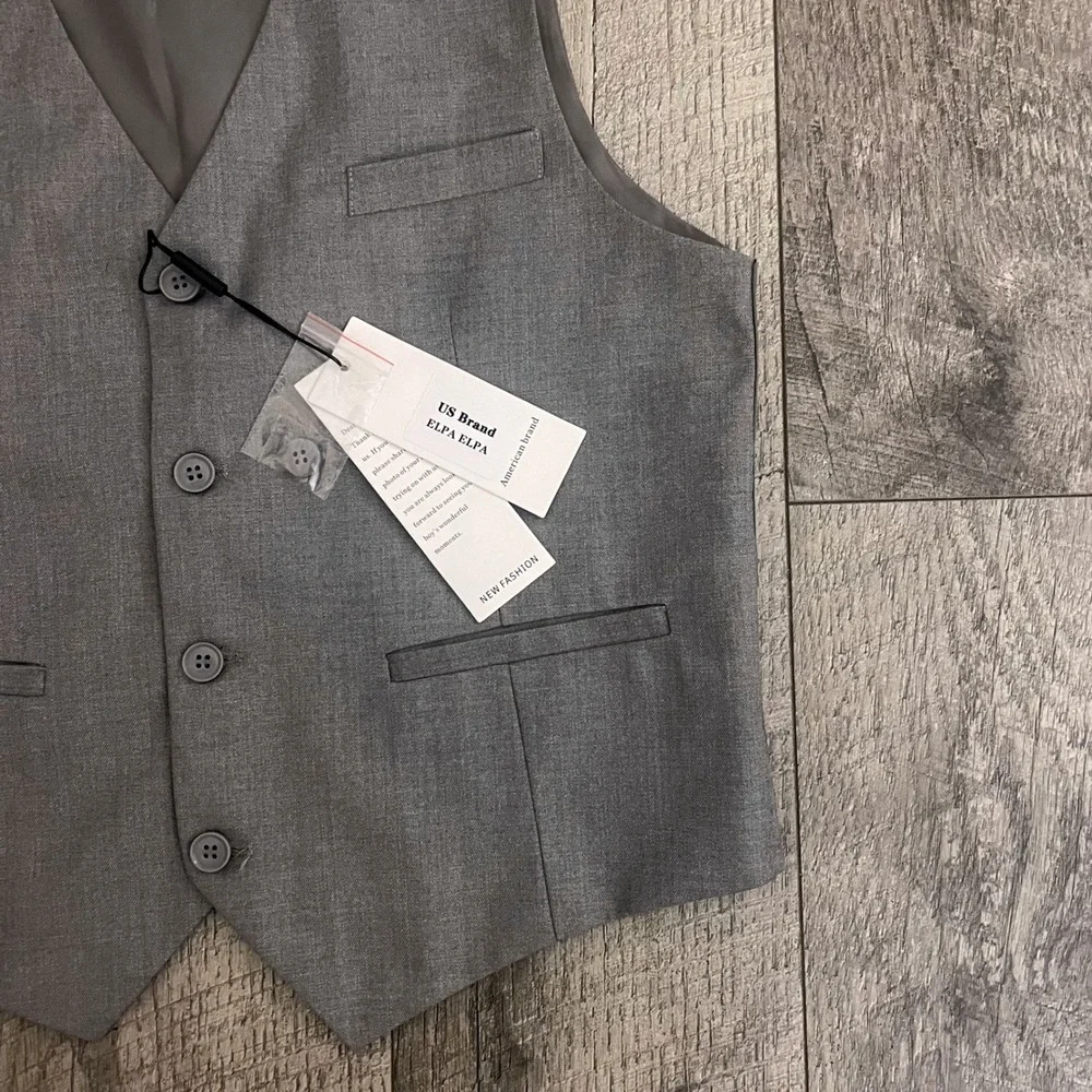ELPA ELPA Boys Grey Formal Suit Vest MK2819-MJ1 Size‎ 16 NWT